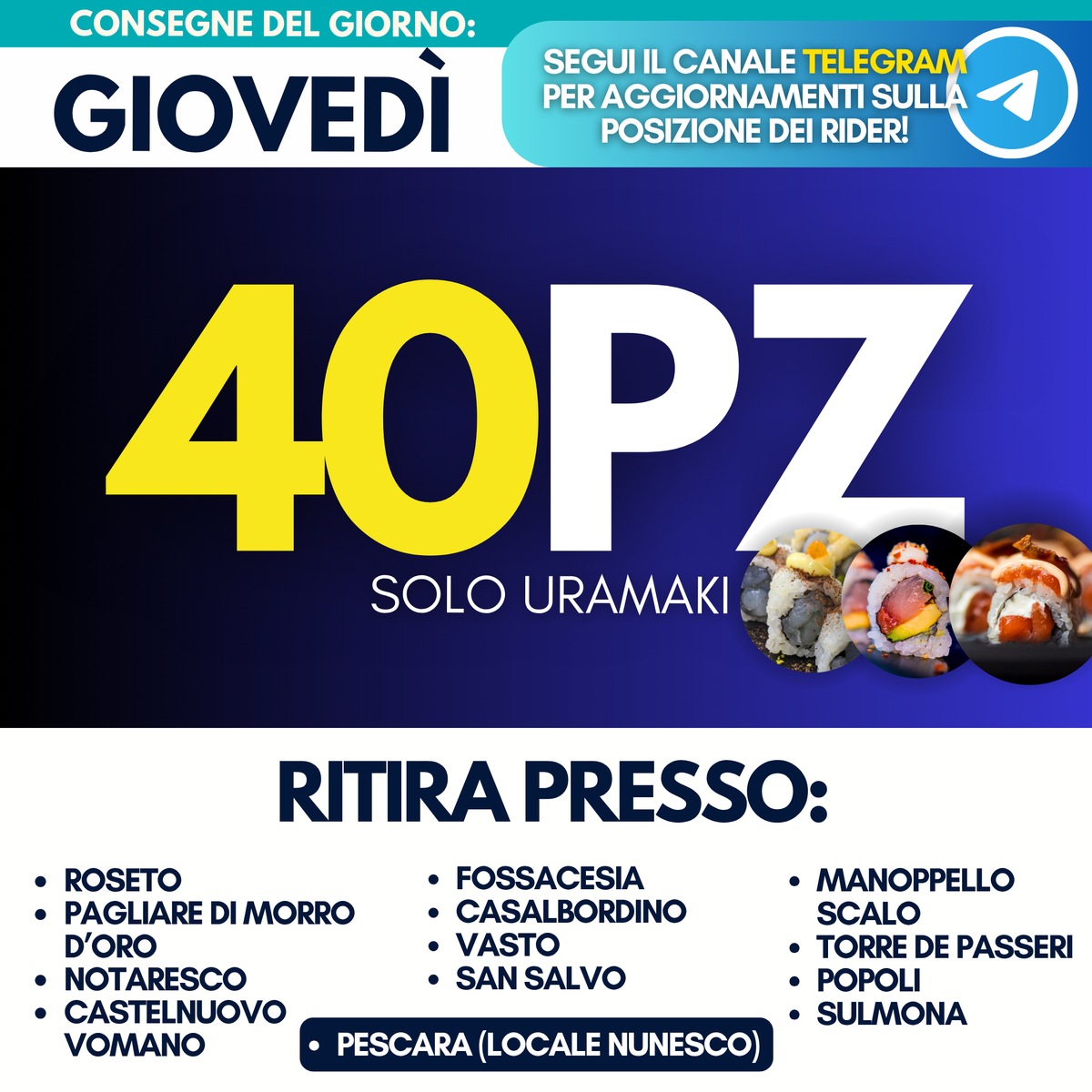 Sushi Box 40 Pezzi - Giovedì 22