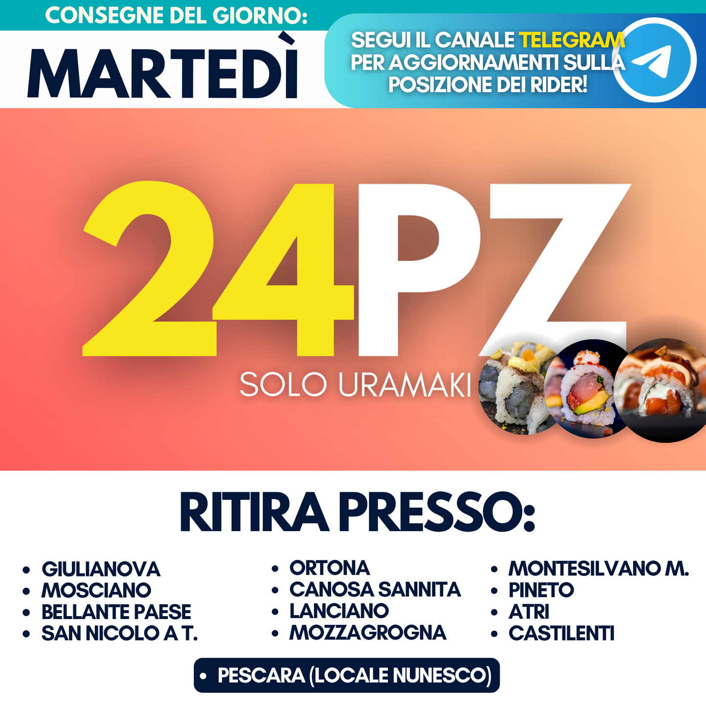 Sushi Prime Box 24 Pezzi - Martedì 4