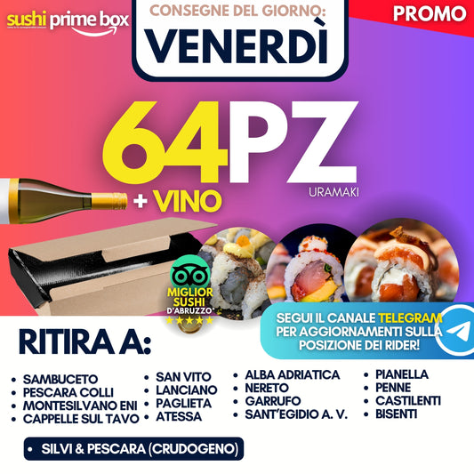 Sushi Prime Box 64 Pezzi - Venerdì