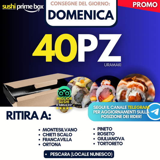 Sushi Prime Box 40 Pezzi - Domenica 19