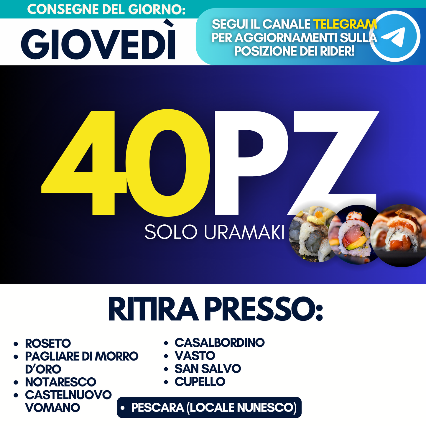Sushi Prime Box 40 Pezzi - Giovedì 6