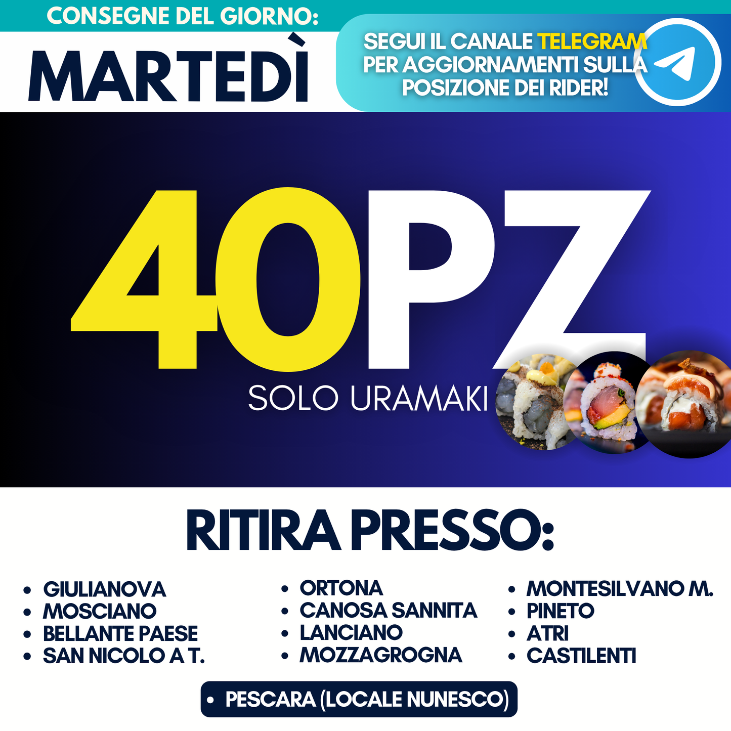 Sushi Prime Box 40 Pezzi - Martedì 4