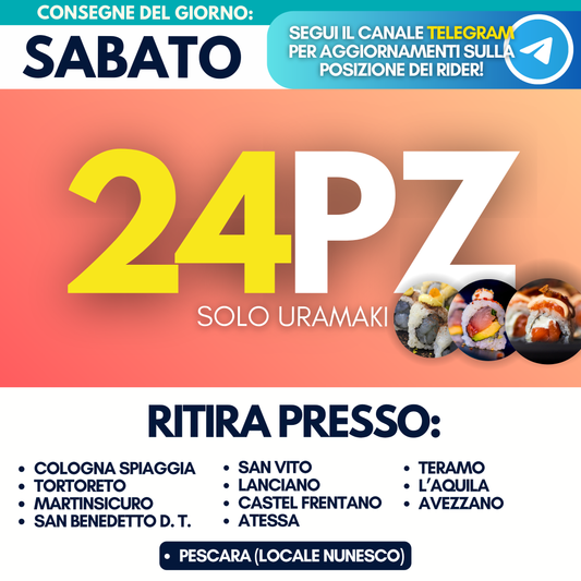 Sushi Prime Box 24 Pezzi - Sabato 20