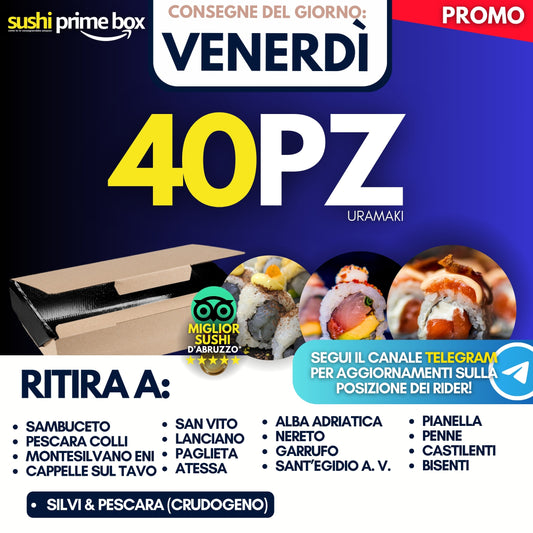 Sushi Prime Box 40 Pezzi - Venerdì 24