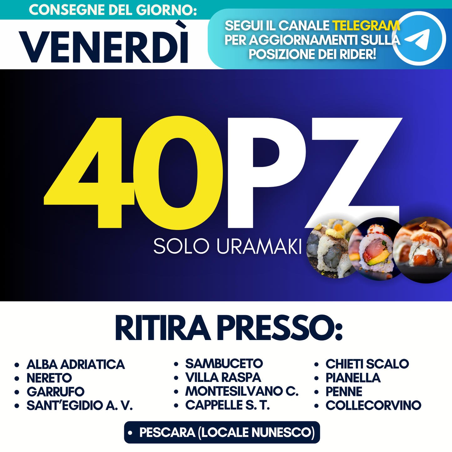 Sushi Prime Box 40 Pezzi - Venerdì 19