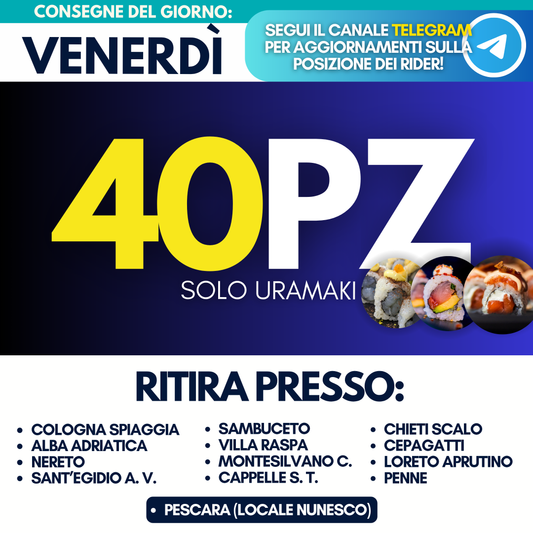 Sushi Box 40 Pezzi - Venerdì 18