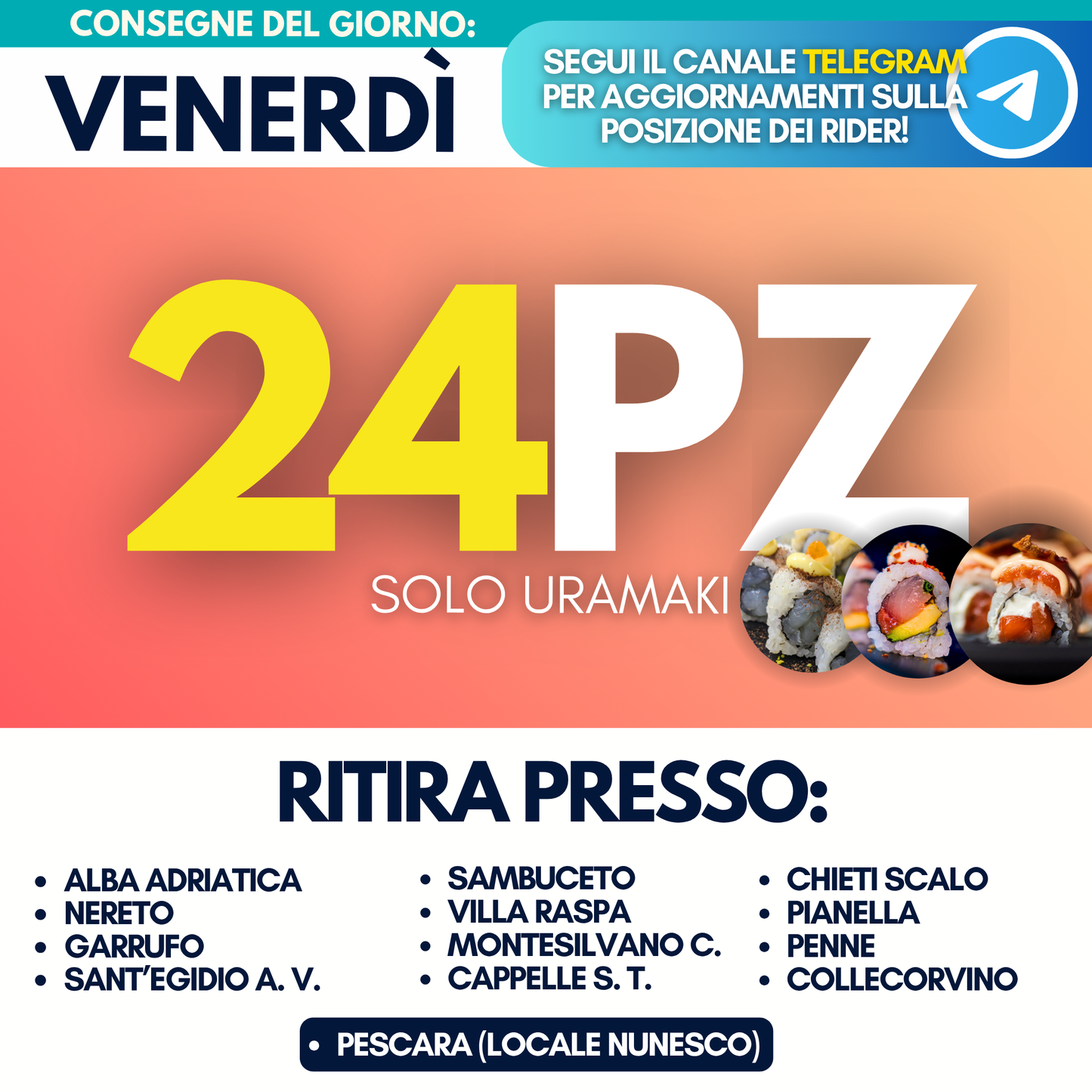 Sushi Prime Box 24 Pezzi - Venerdì 19